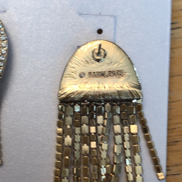 Baublebar Gold Tone Ghost Crystal Fringe Chandelier Drop Earrings NEW - Picture 12 of 12